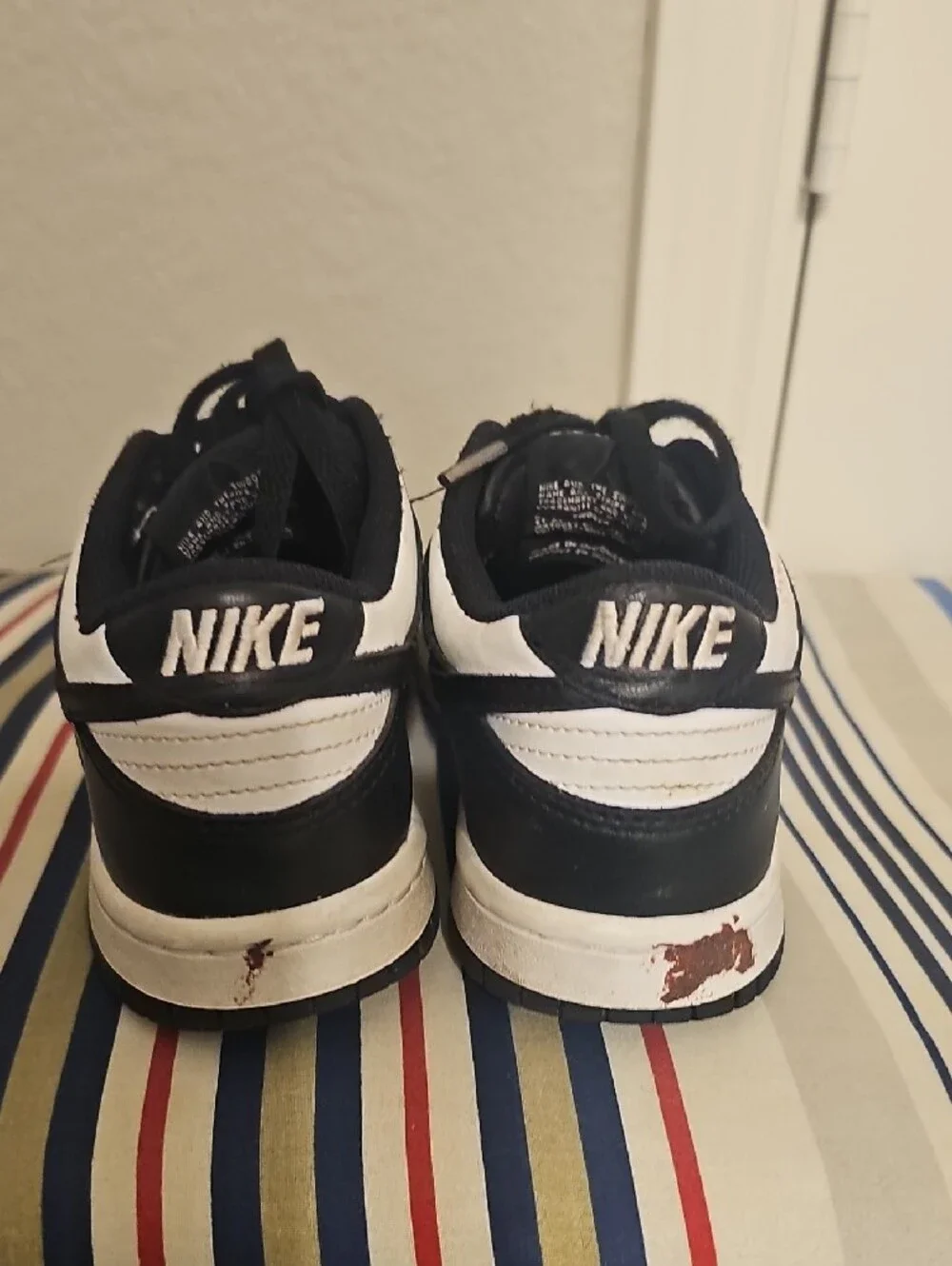 Nike Black and White Low-Top Swoosh Sneakers